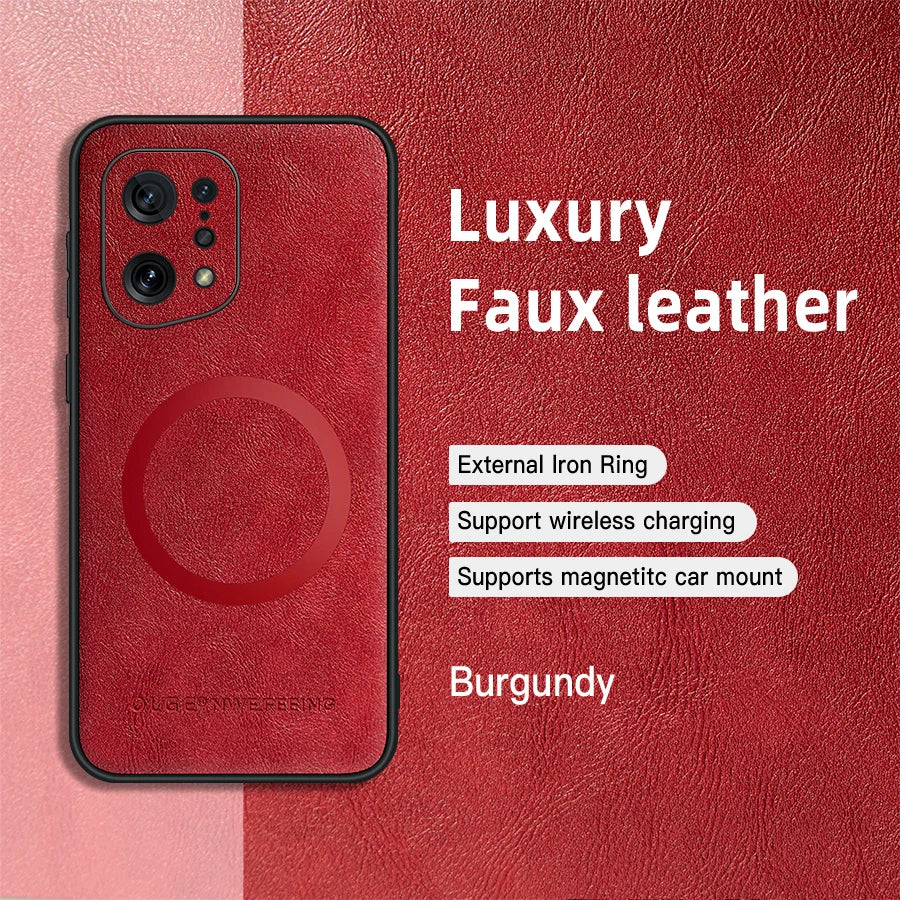 OPPO Find X5 Premium Leather Phone Case