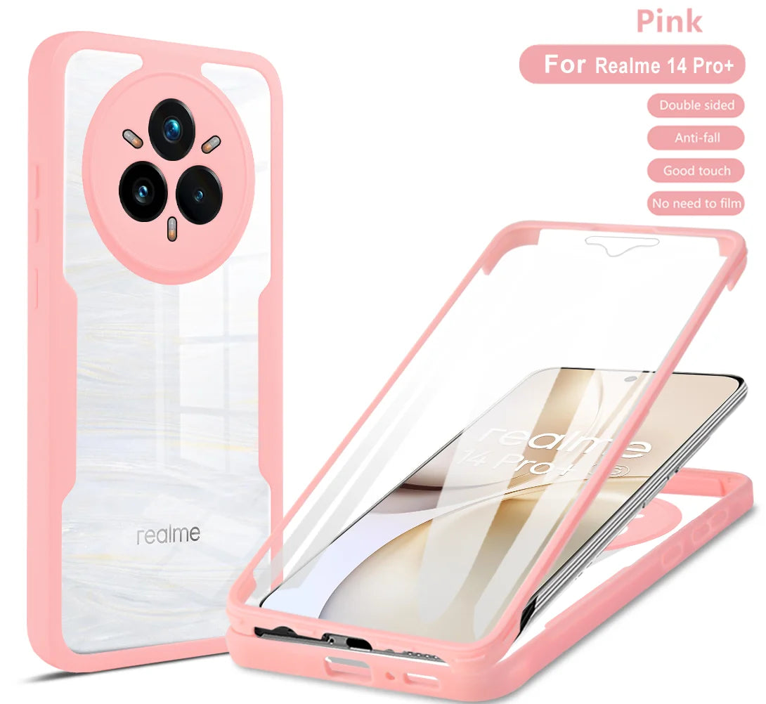 Realme 360 Clear Shockproof Case With Front Screen Protector