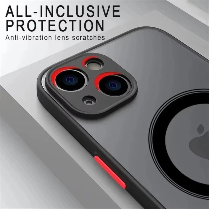 Apple iPhone Wireless Magsafe Shockproof Armor Matte Finish Case