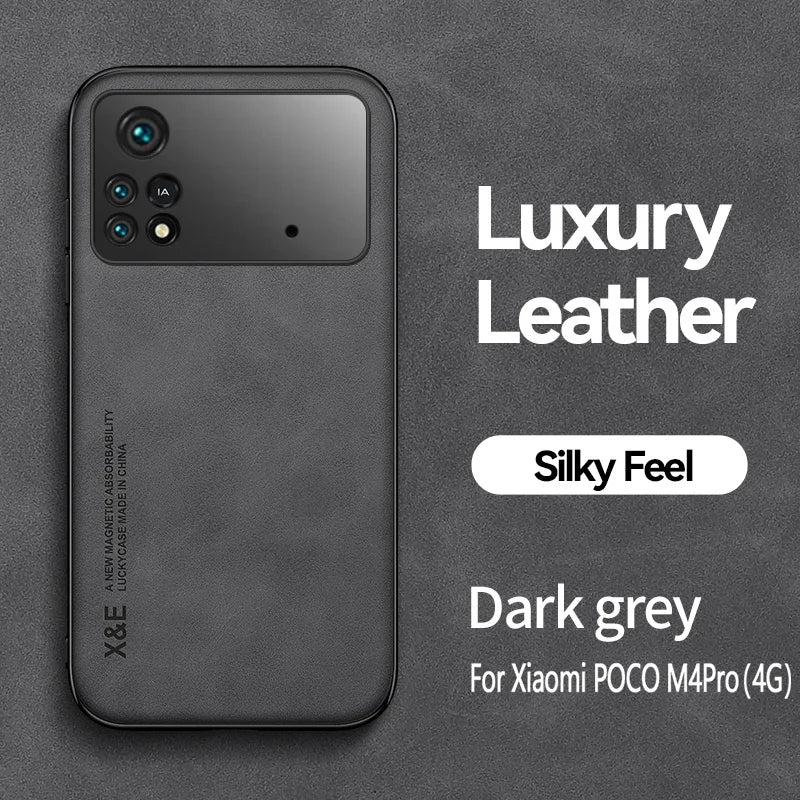 Xiaomi POCO M4 Pro Luxury PU Leather Magsafe Phone Case