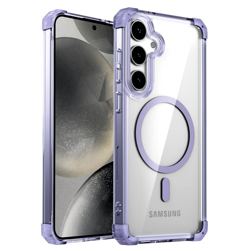 Samsung Galaxy Shockproof Armor Transparent Magsafe Case