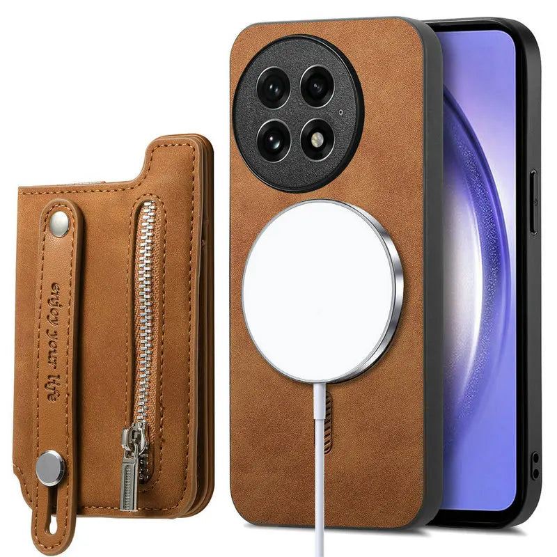 OnePlus Leather 2in1 Detachable Magnetic Wallet Back Case For OnePlus 13 13R Ace5 Card Slot