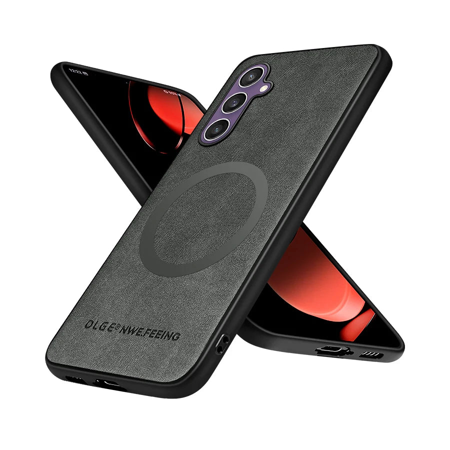 Samsung Galaxy Leather Magsafe Wireless Charging Phone Case
