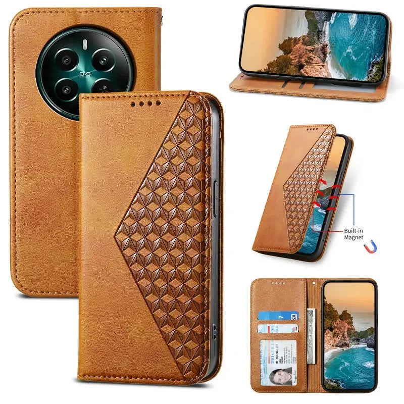 Realme Flip Wallet Case Magnetic Leather Cover