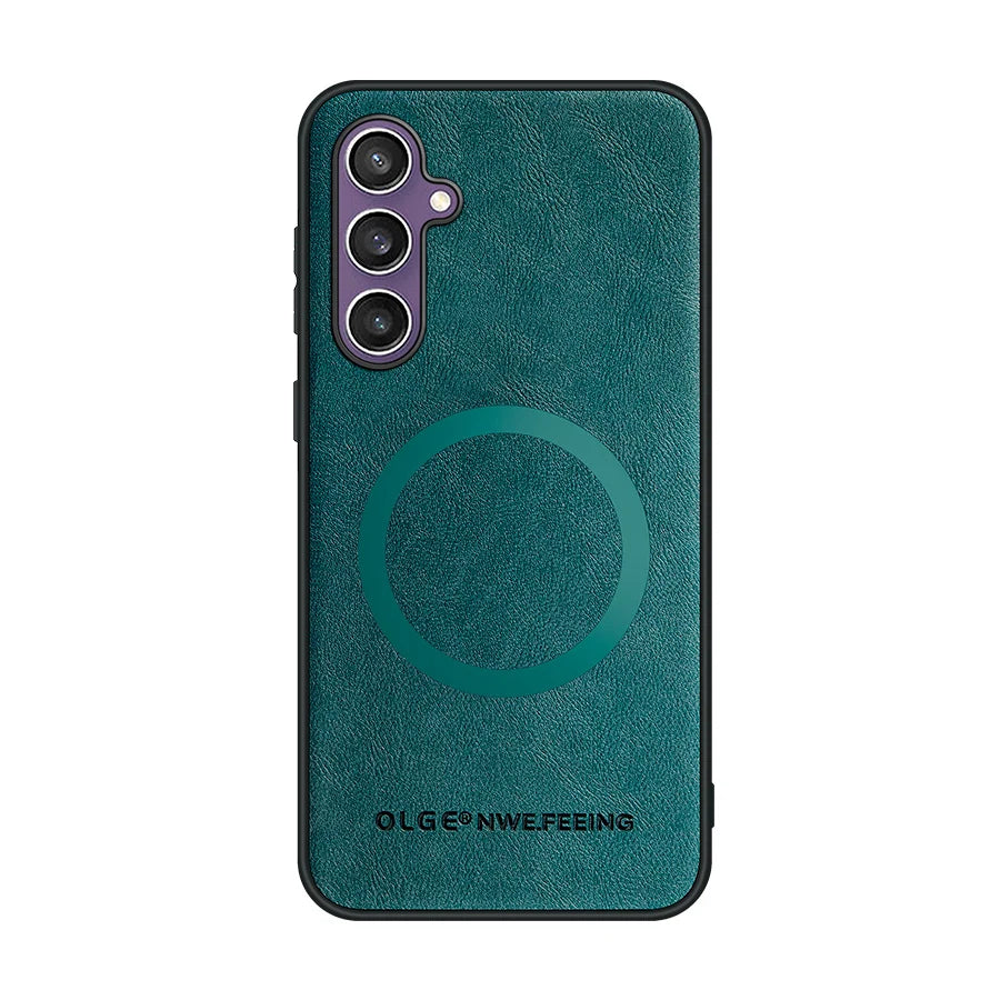 Samsung Galaxy Leather Magsafe Wireless Charging Phone Case