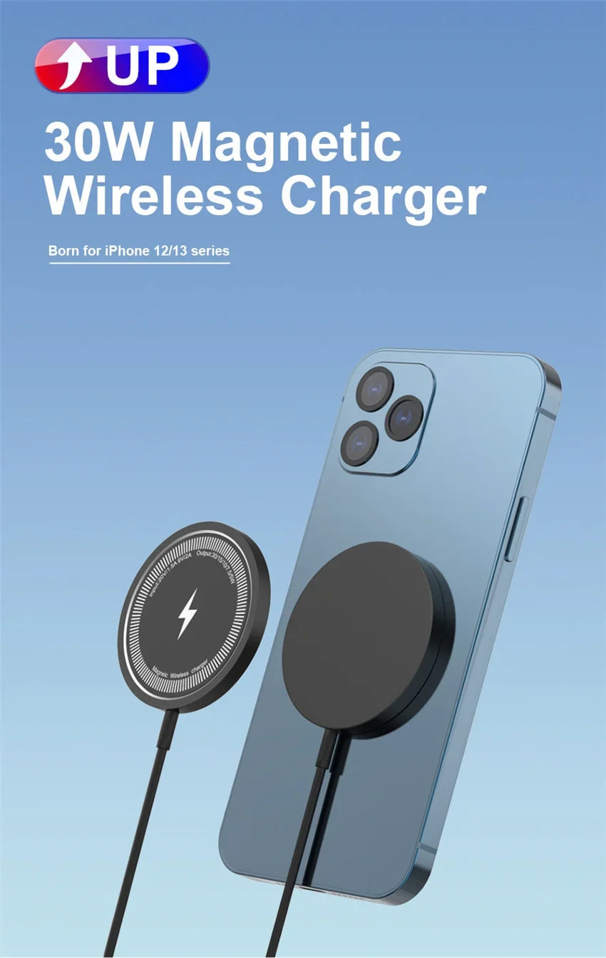 Apple iPhone Magnetic 30W Wireless Charger Fast Charging Pad Stand