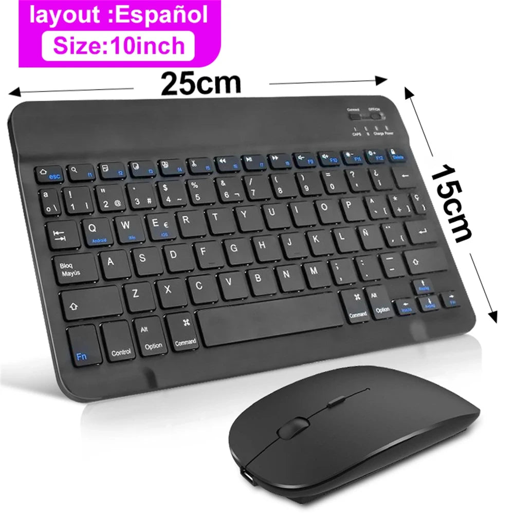 Bluetooth Wireless Keyboard & Mouse For Apple, Android, Windows Tablets