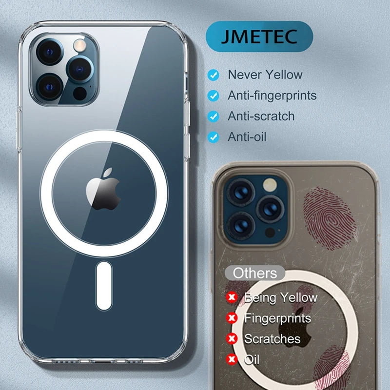 Apple iPhone Clear Phone Case with Magsafe Wireless Charging