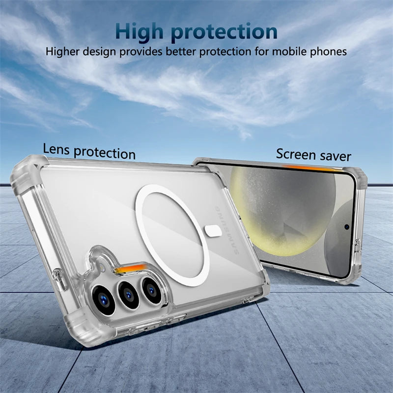 Samsung Galaxy Shockproof Armor Transparent Magsafe Case