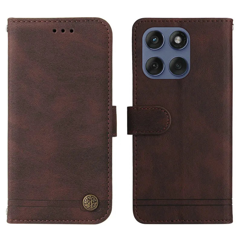 Realme Leather Book Wallet Case Magnetic Clasp