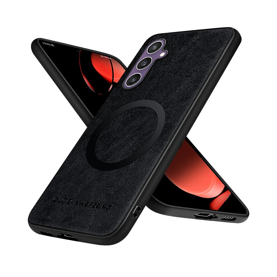 Samsung Galaxy Leather Magsafe Wireless Charging Phone Case