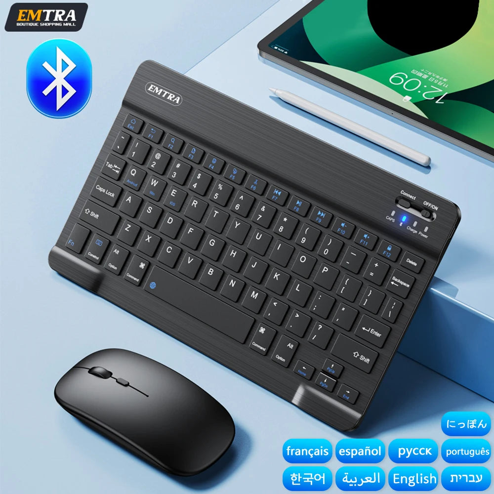 Bluetooth Wireless Keyboard & Mouse For Apple, Android, Windows Tablets