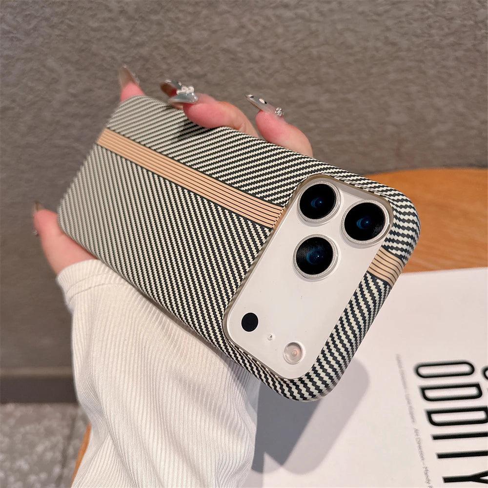 Apple iPhone Kevlar Carbon Fibre Look Case