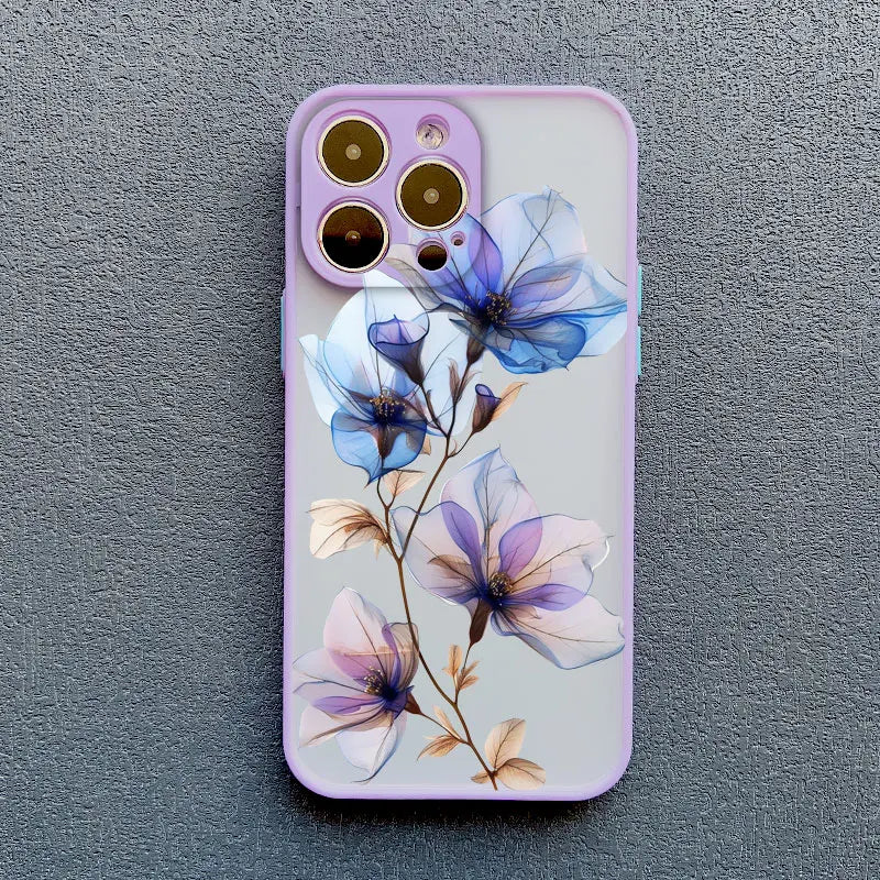 Apple iPhone Ink Wash Flower Painting Phone Case