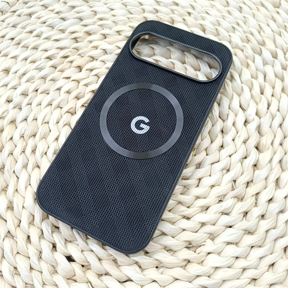 Google Pixel Logo Magsafe Grid Pattern Phone Case