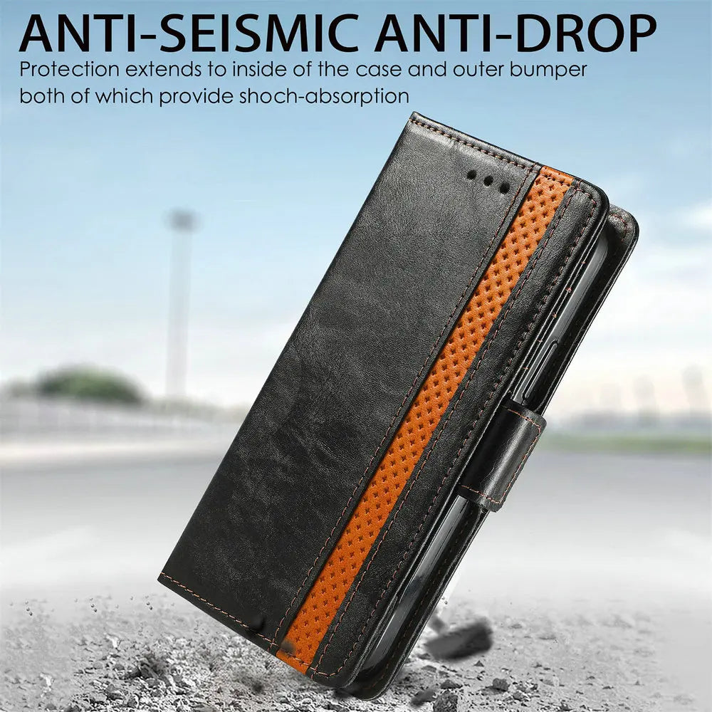 Leather Book Coque Flip Wallet Case For Samsung Galaxy