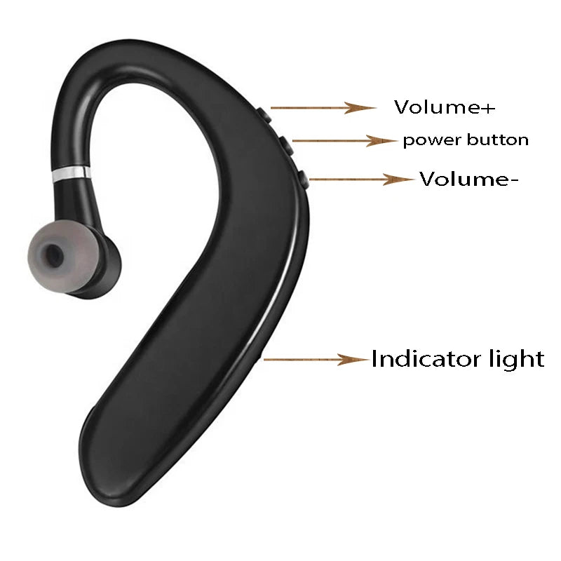 Sports Wireless Bluetooth Hooked Earphones with Mic