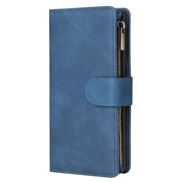 Leather Zipper Wallet Case for Samsung Galaxy