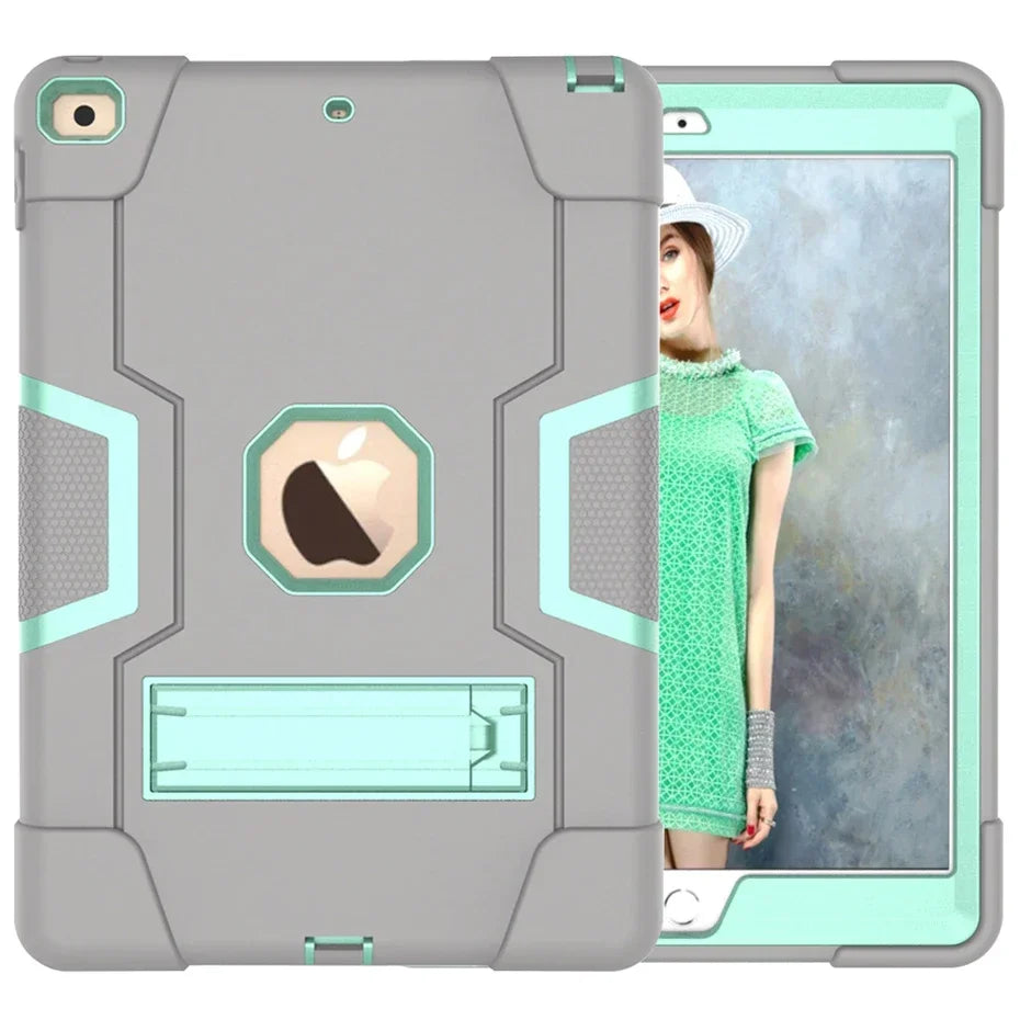Apple iPad Armor Shockproof Kids Tablet Case with Stand