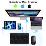 Bluetooth Wireless Keyboard & Mouse For Apple, Android, Windows Tablets