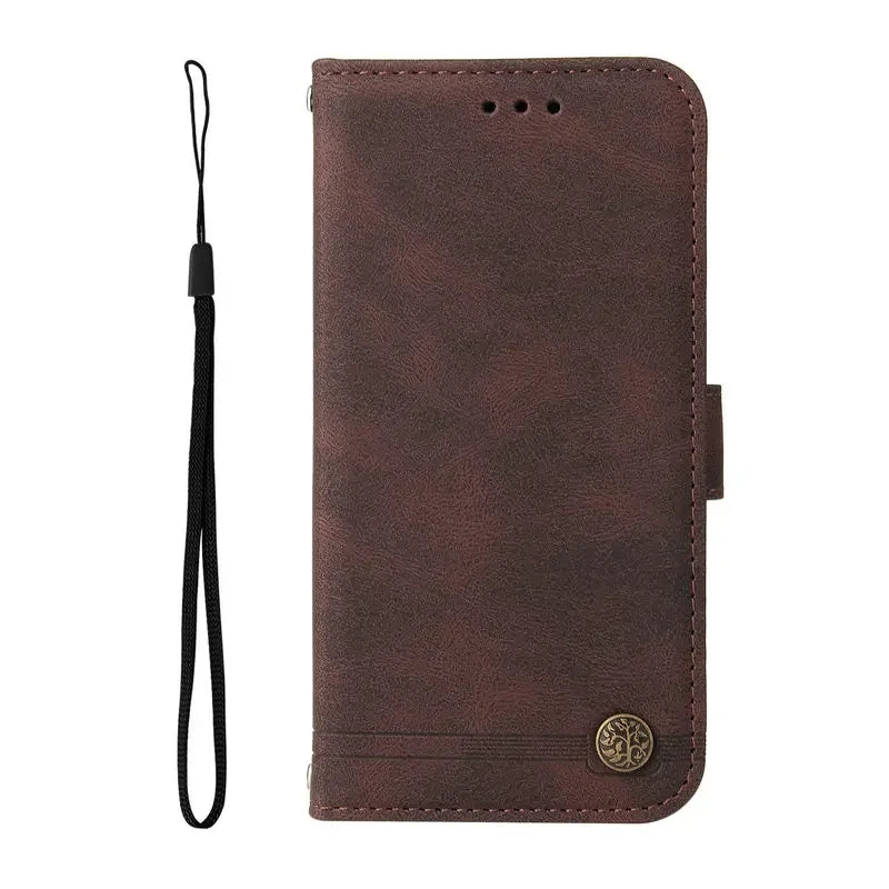 Realme Leather Book Wallet Case Magnetic Clasp