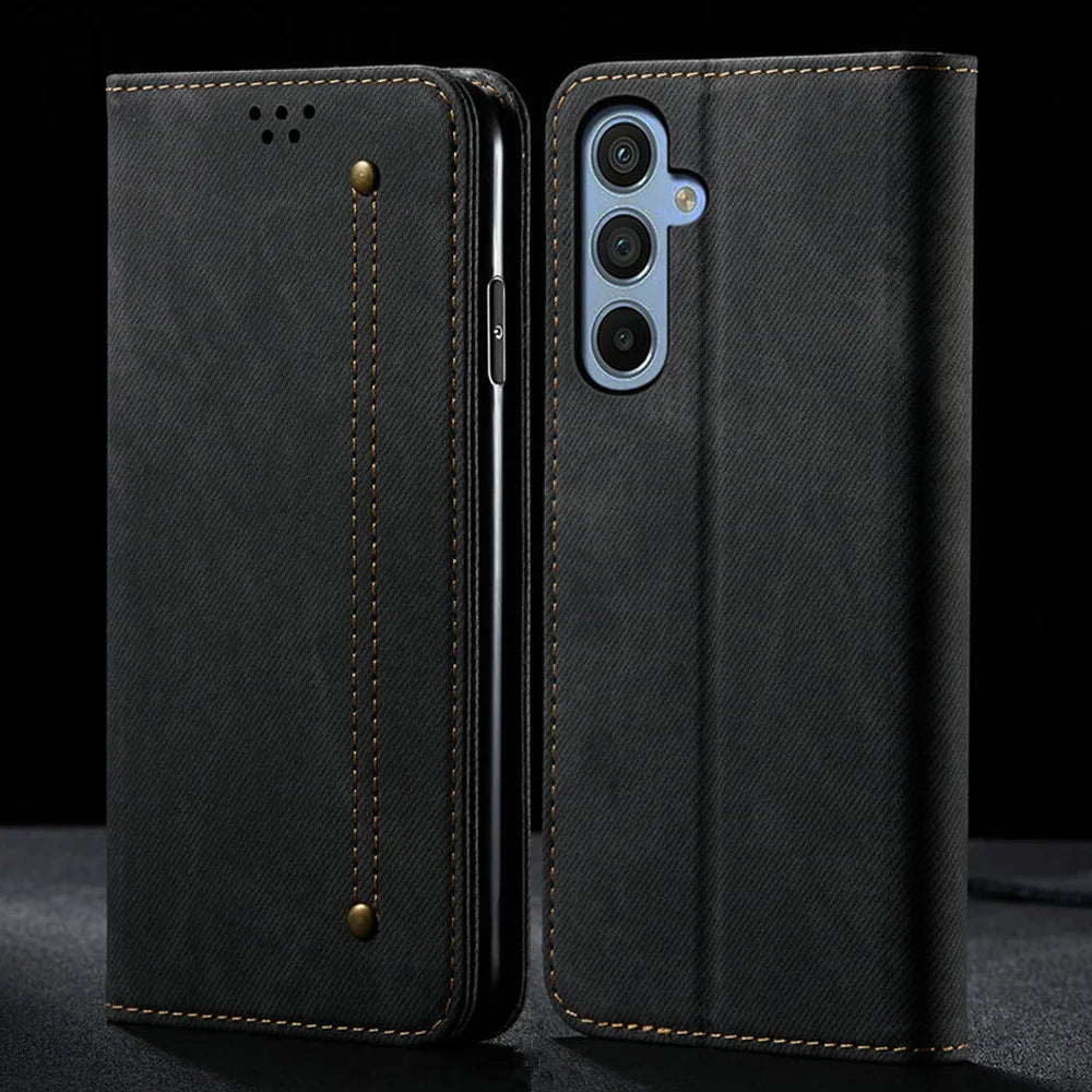 LuxCase Leather Magnetic Flip Wallet for Samsung Galaxy