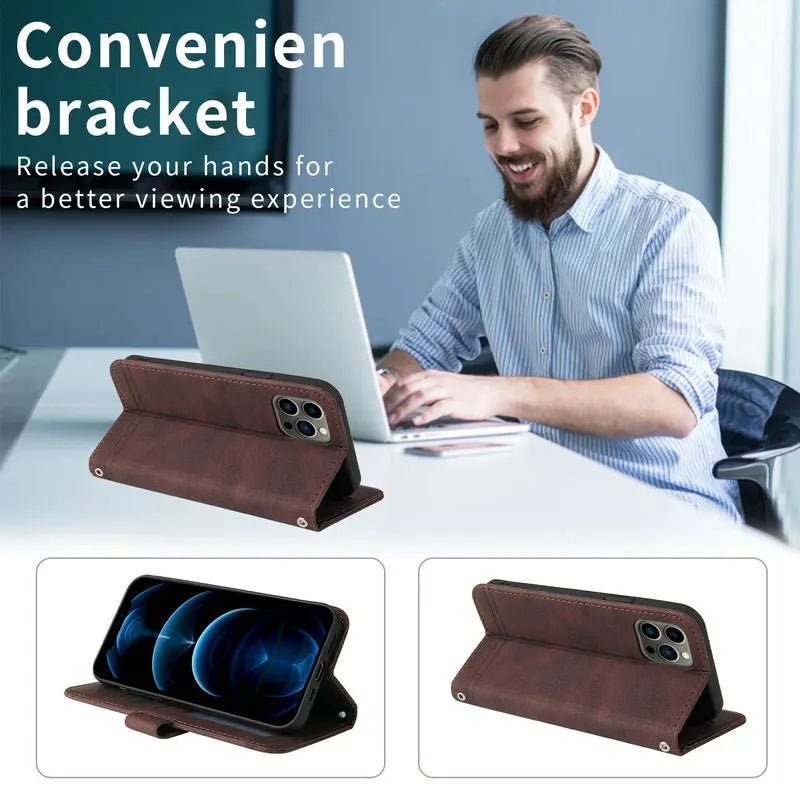 Leather Wallet Flip Case For Xiaomi Poco