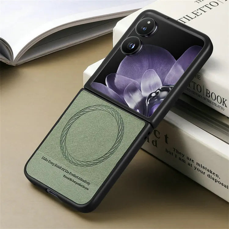 Xiaomi Mix Flip 5G MagSafe Case Luxury Leather Back Cover With Wireless Charging