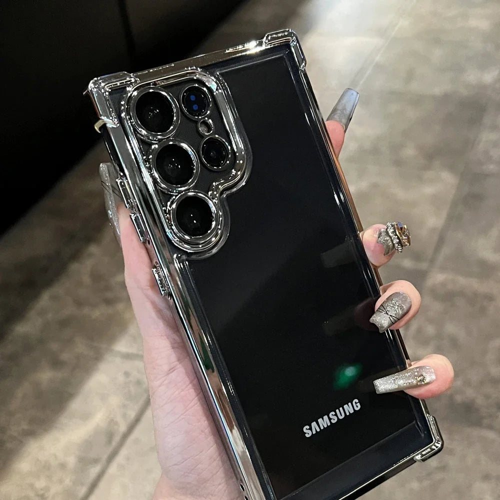 Samsung Galaxy A & S Series Armor Transparent Acrylic Case Shockproof