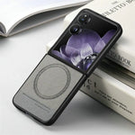 Xiaomi Mix Flip 5G MagSafe Case Luxury Leather Back Cover With Wireless Charging