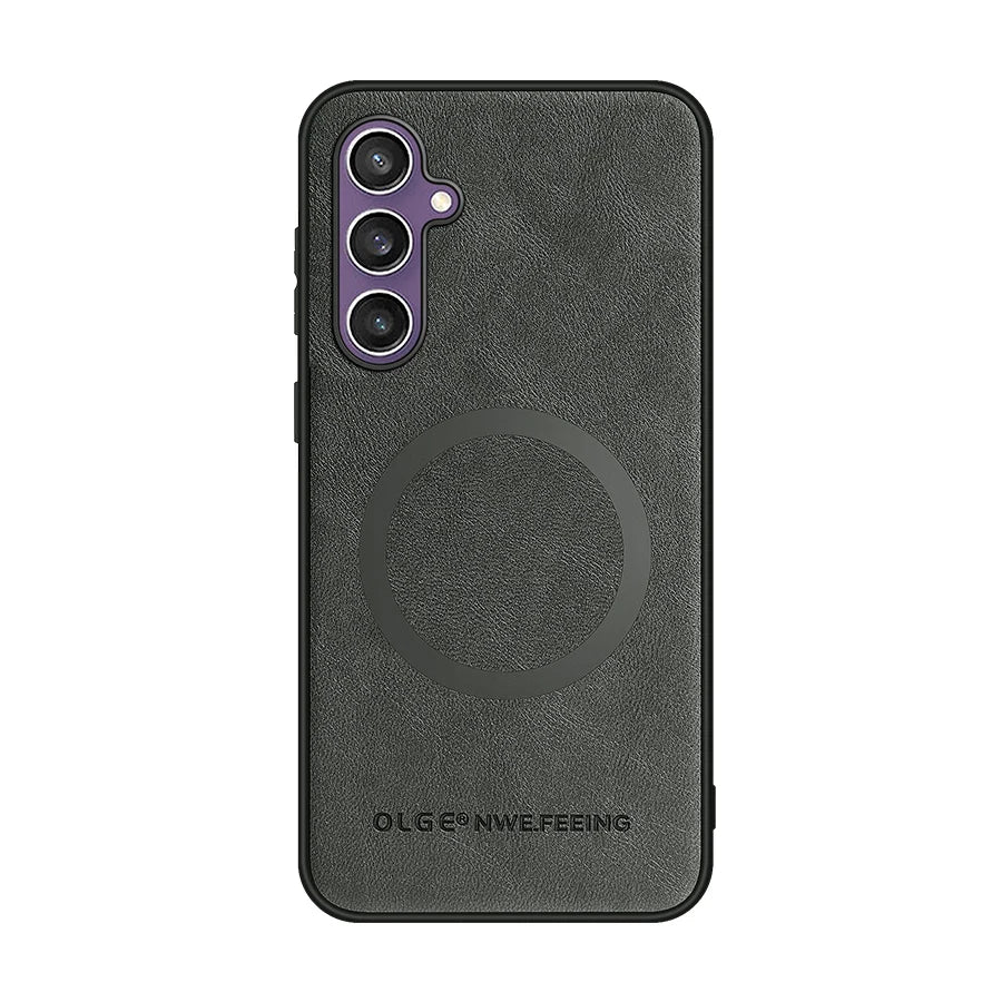 Samsung Galaxy Leather Magsafe Wireless Charging Phone Case
