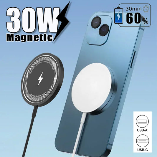 Apple iPhone Magnetic 30W Wireless Charger Fast Charging Pad Stand