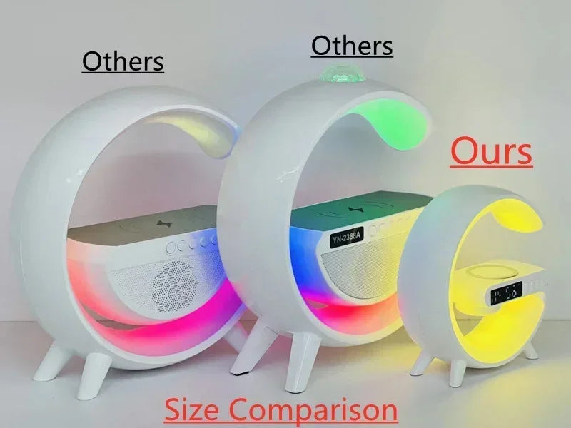 Apple & Android - Wireless Charger Stand Pad & Alarm Clock