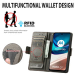 Motorola Moto G57 Power Leather Wallet Case With 360 Protection Card Slot PU Leather