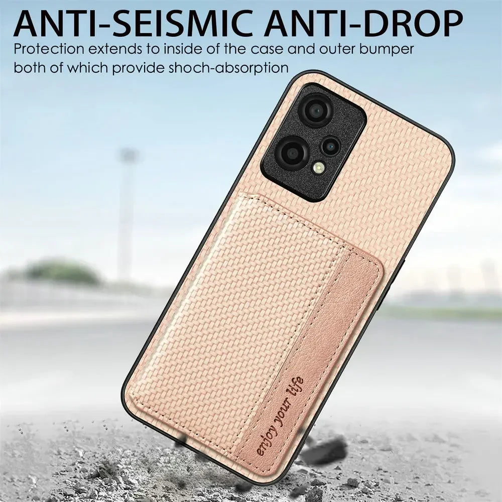 Funda RFID Leather Card Wallet Case For OPPO Reno