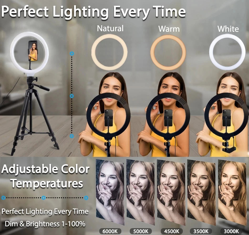 Selfie Ring Light Photography Tripod