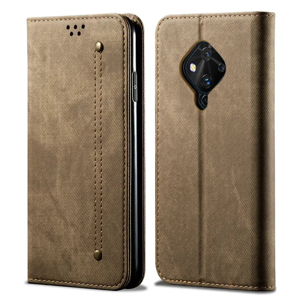 Vivo V17 Neo Wallet Case Leather Card Holder Flip Cover