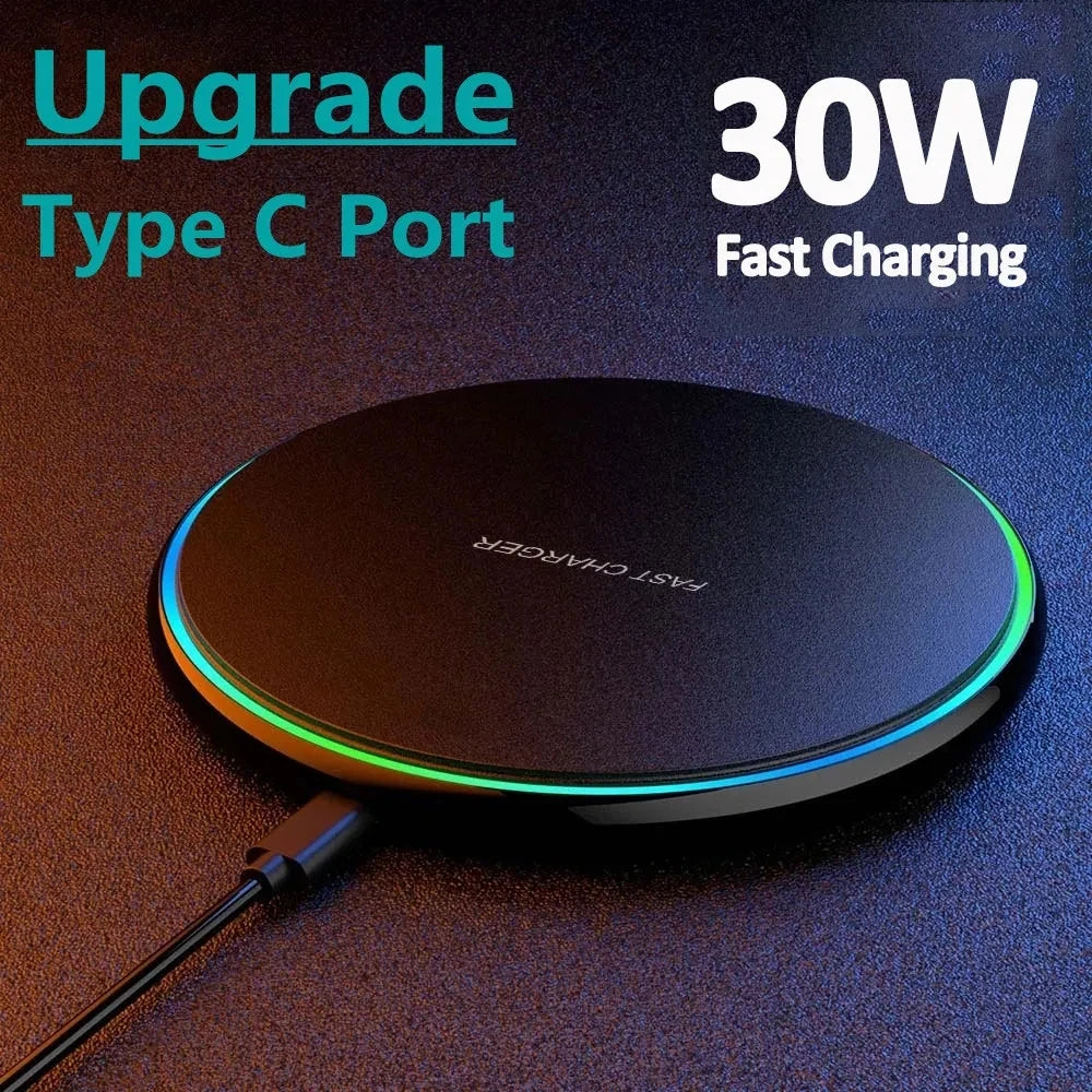 30W Wireless Fast Charging Docking Station - Apple & Android