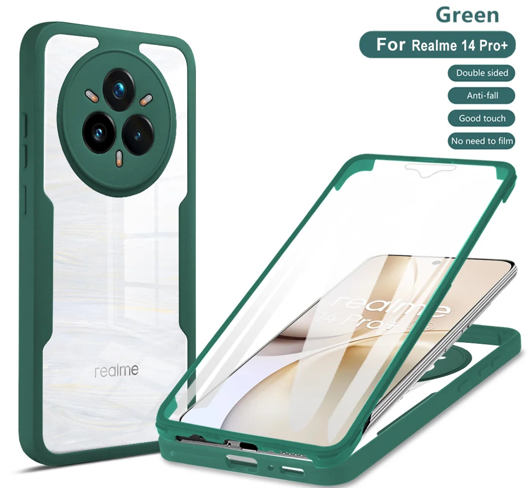 Realme 360 Clear Shockproof Case With Front Screen Protector