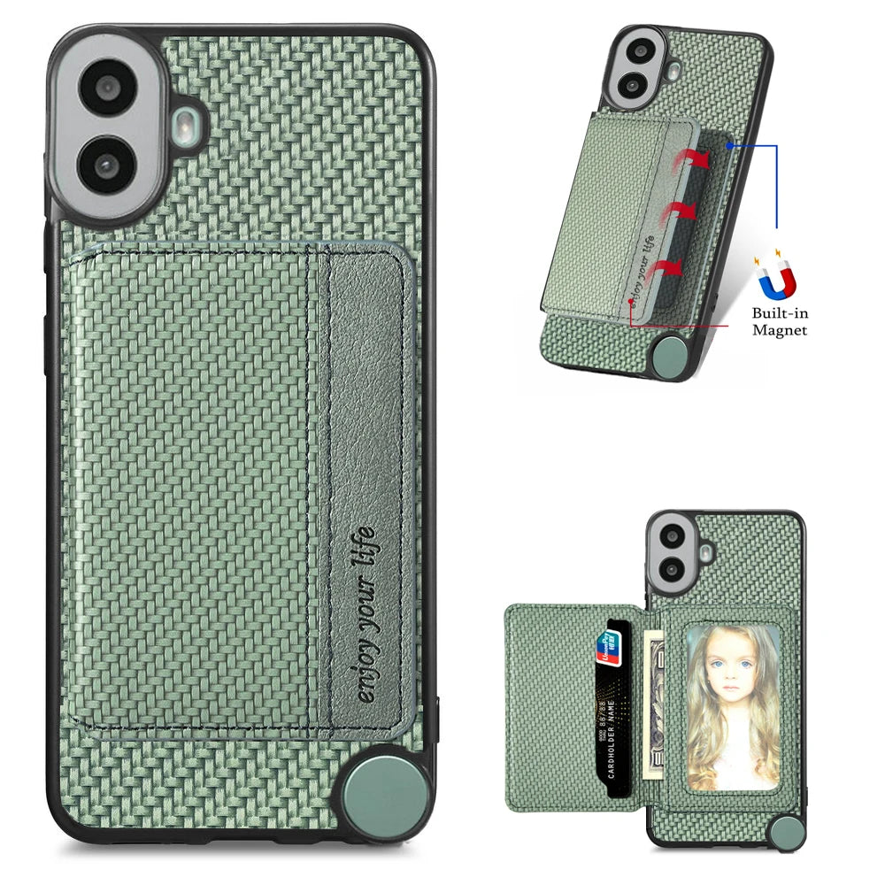 Nothing Phone Case Leather Card Wallet RFID 360 Protection Magnetic Back Cover