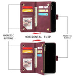 Leather Zipper Wallet Case for Samsung Galaxy