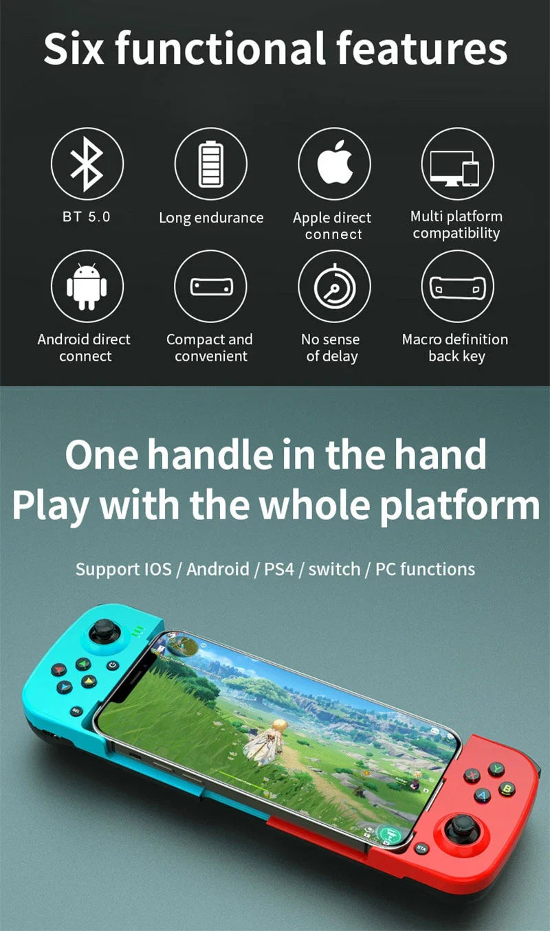 Wireless Bluetooth Stretchable Game Controller For Apple & Android Mobile Phone