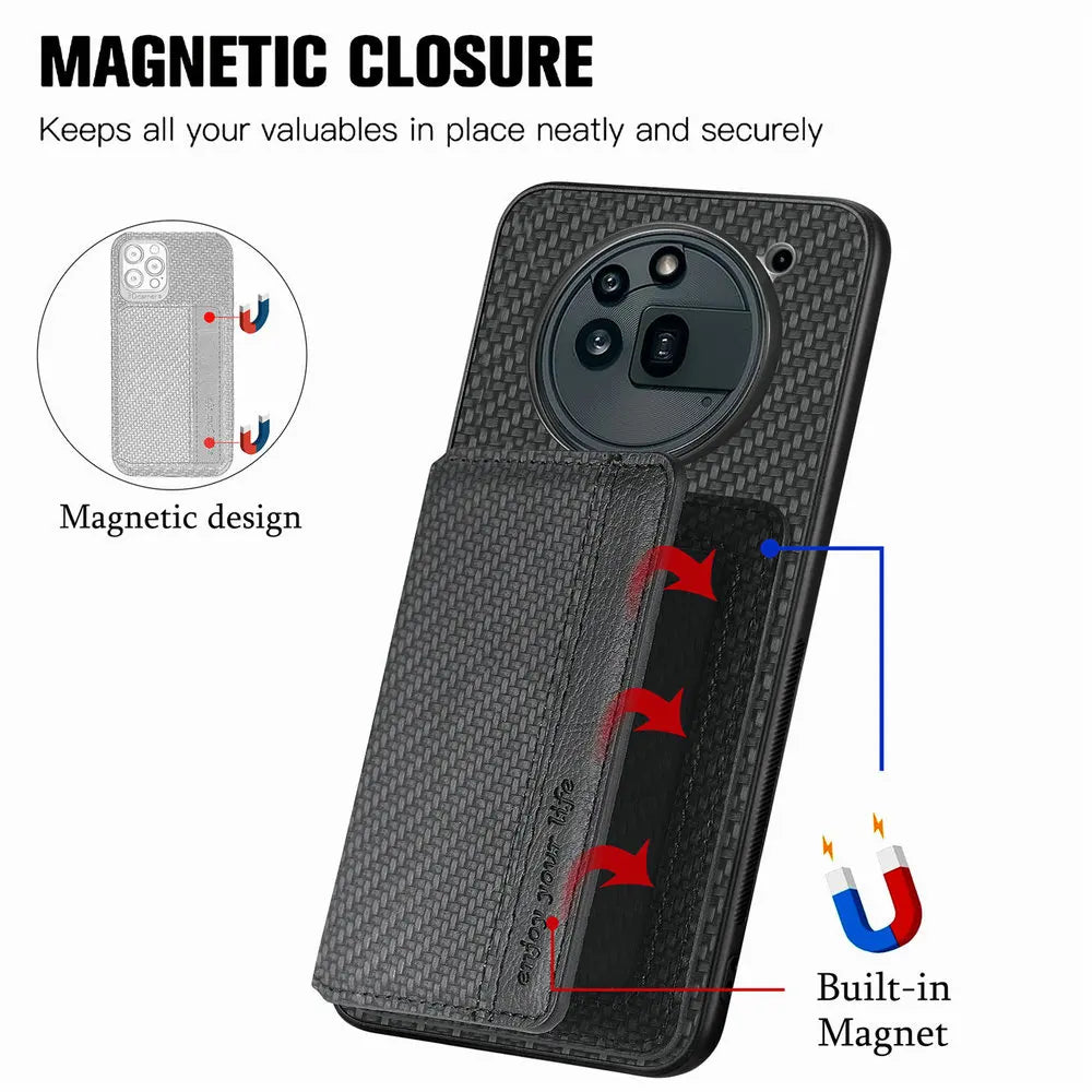 Nothing Phone Case Leather Card Wallet RFID 360 Protection Magnetic Back Cover