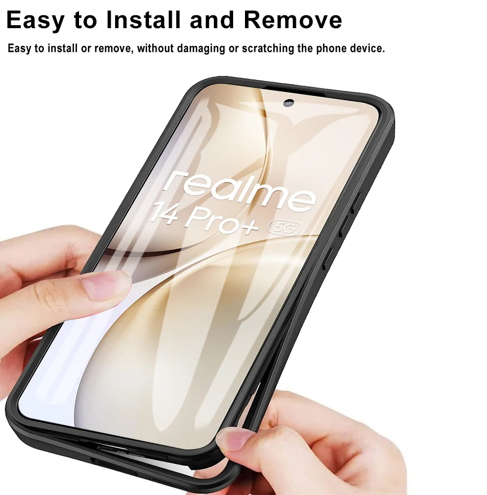 Realme 360 Clear Shockproof Case With Front Screen Protector
