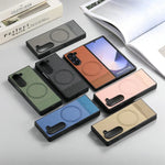 Magnetic Leather Case Samsung Galaxy Z Fold Luxury Cover