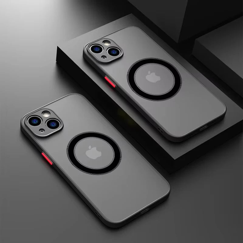 Apple iPhone Wireless Magsafe Shockproof Armor Matte Finish Case