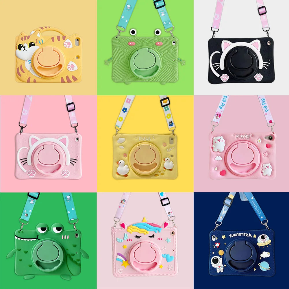 Apple iPad Kids Cute Cartoon Silicone Case