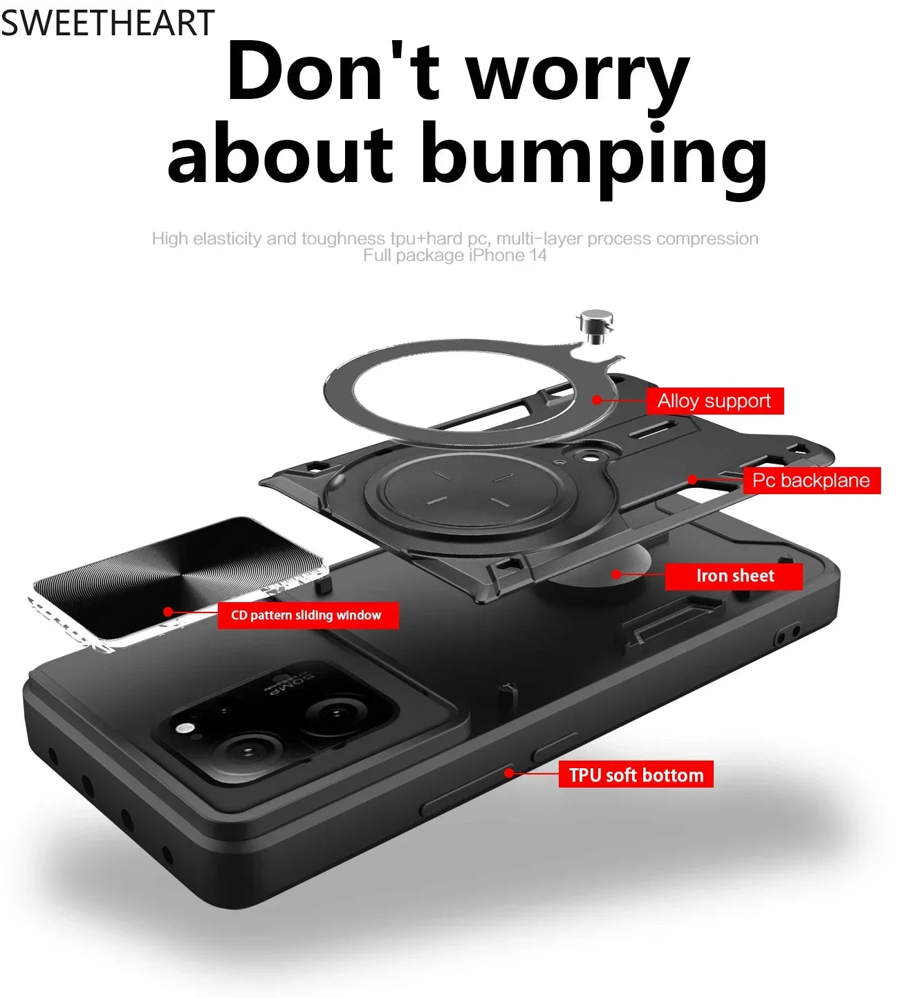 Xiaomi Armor Case with Camera Protector and Kickstand