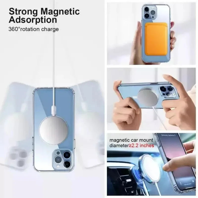Apple iPhone Clear Phone Case with Magsafe Wireless Charging