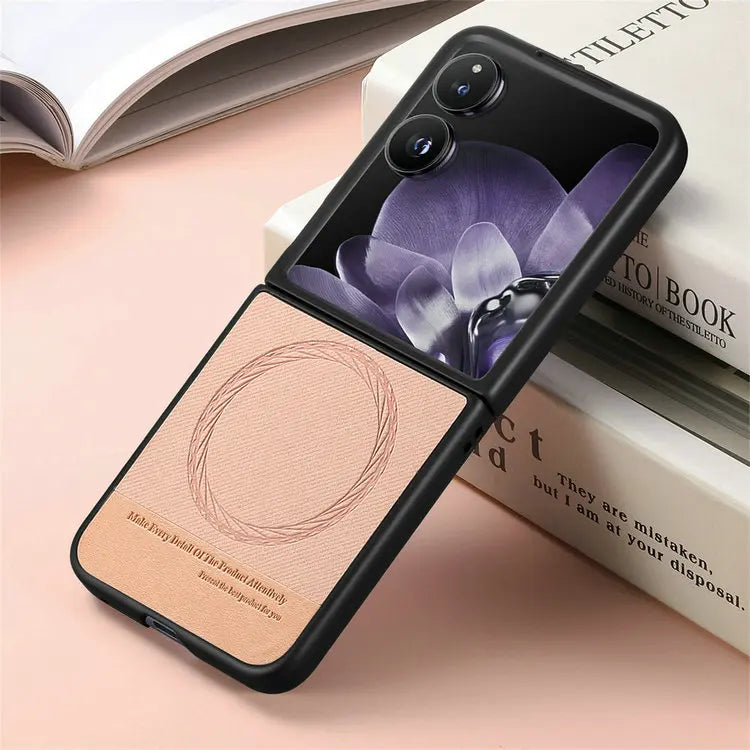 Xiaomi Mix Flip 5G MagSafe Case Luxury Leather Back Cover With Wireless Charging